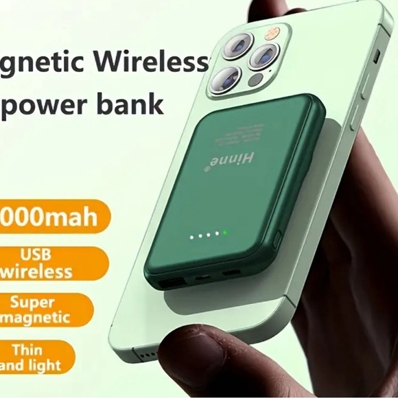 Wireless powerbank 5000mh never used great condition very useful. - Picture 6 of 8